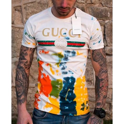 gucci tie dye t shirt replica|gucci shirt spotting.